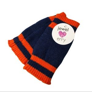 Team Spirit Orange & Blue Fingerless Gloves